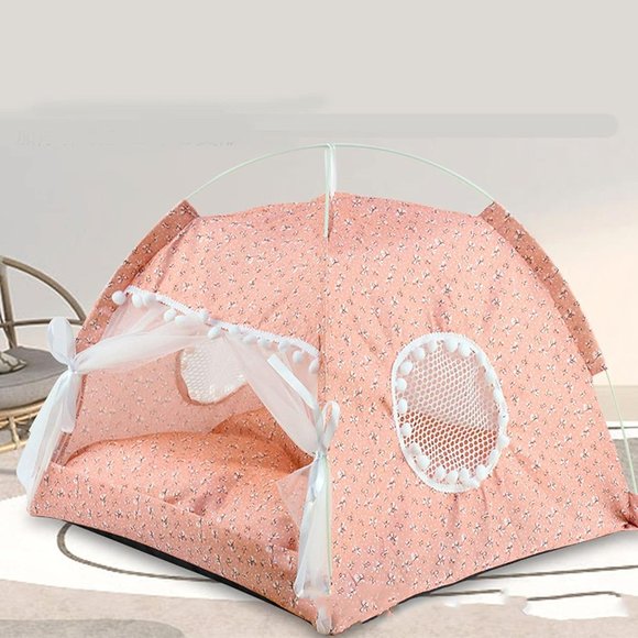 NWOT Pet Cat or Dog Tent - Cave Hut/Sleep House/Playpen - Pink - Picture 4 of 10